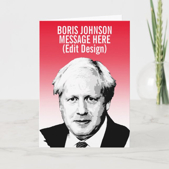 CARTÃO BORIS JOHNSON PERSONALIZADO (Frente)