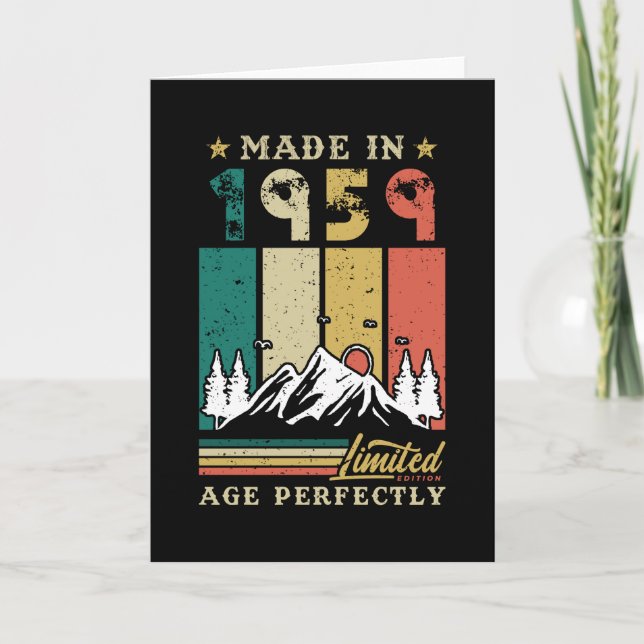 Cartão Born In 1959 Birthday (Frente)