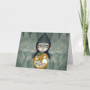 Cartão "Born of a Pumpkin" Greeting Card