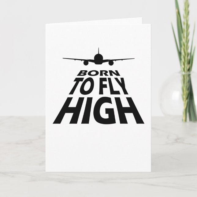 Cartão Born To Fly Pilot (Frente)