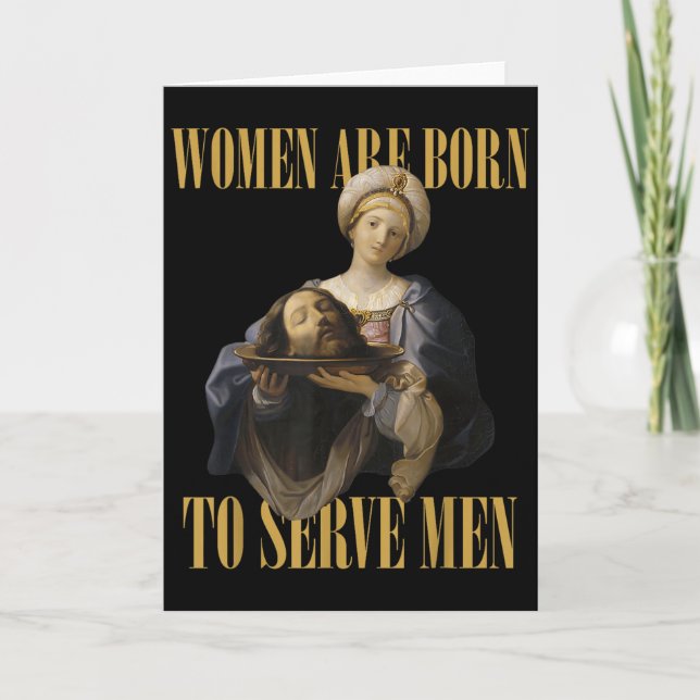 Cartão Born To Serve Men Christian Boss Girl Motivational (Frente)