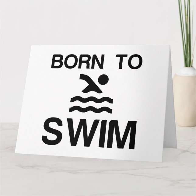 CARTÃO BORN TO SWIM (Frente)