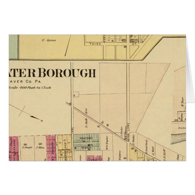 Cartão Borough Bridgewater com Shippingport (Frente Horizontal)