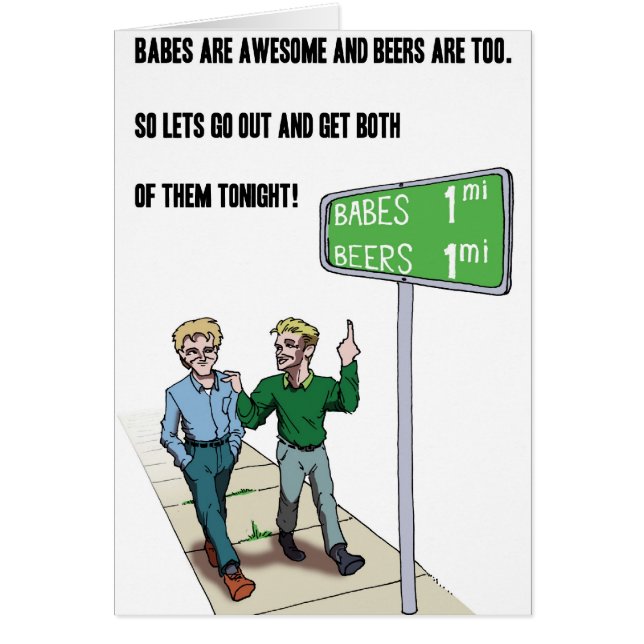 Cartão Borrachos & cerveja (Frente)