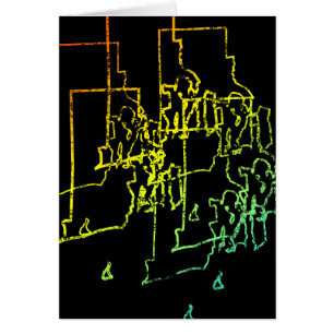 Cartão borrão de derrame na ilha