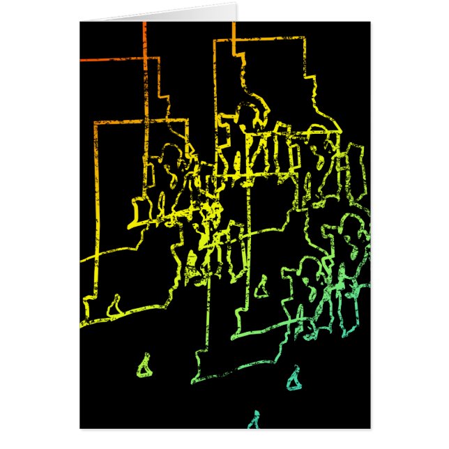 Cartão borrão de derrame na ilha (Frente)