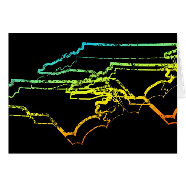 Cartão borrão de frio da Carolina do Norte (Frente Horizontal)