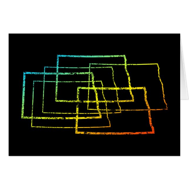 Cartão borrão de frio do dakota norte (Frente Horizontal)