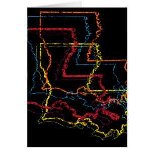 Cartão borrão do orgulho de louisiana