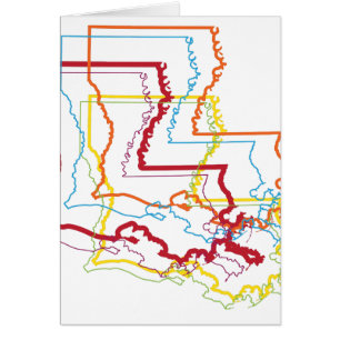 Cartão borrão do orgulho de louisiana