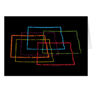 Cartão borrão do orgulho do dakota do norte