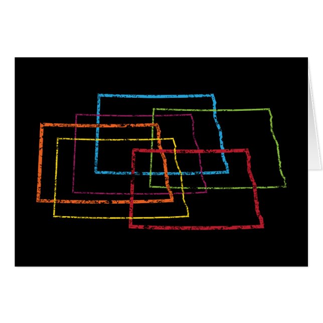 Cartão borrão do orgulho do dakota do norte (Frente horizontal)