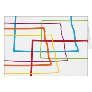 Cartão borrão do orgulho do dakota do norte