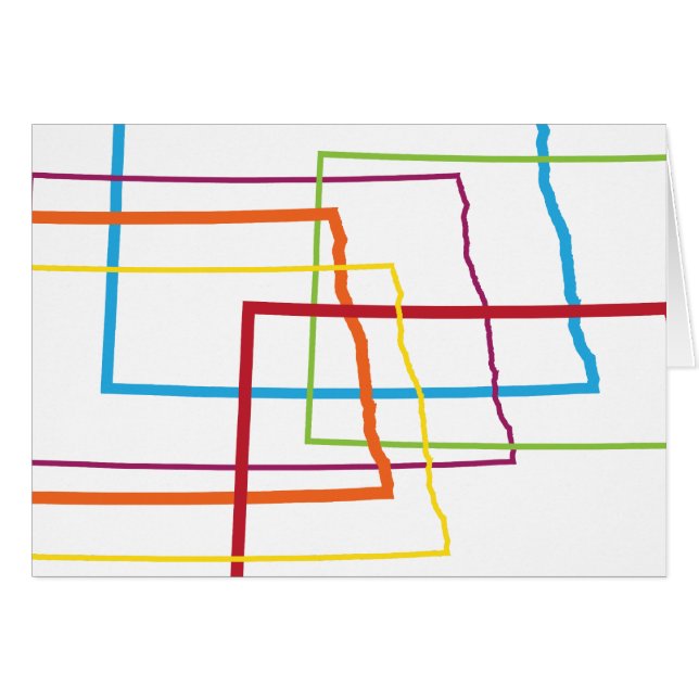 Cartão borrão do orgulho do dakota do norte (Frente Horizontal)