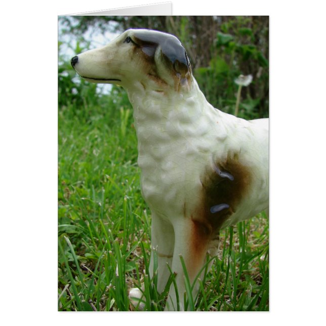 Cartão Borzoi Figurine (Frente)