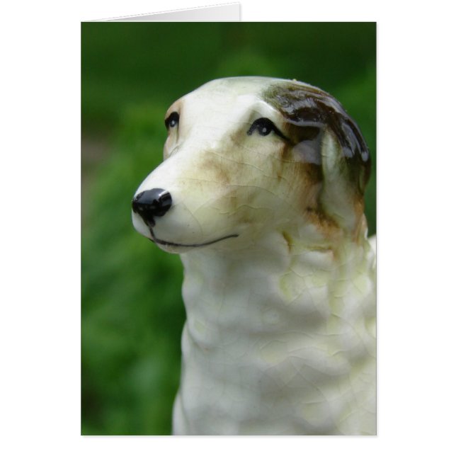 Cartão Borzoi Figurine (Frente)