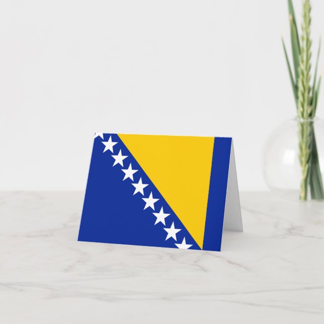 Cartão Bosnia and Herzegovina Flag (Frente)