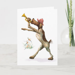Cartão Boss's Day Card - Funny Brittany Spaniel Horn