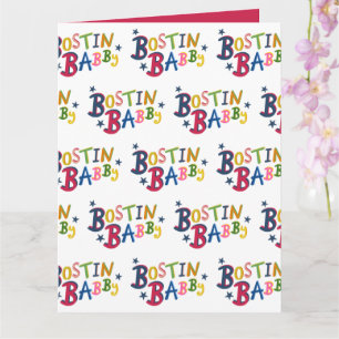 Cartão BOSTIN BABBY Black Country escreve New Baby Card
