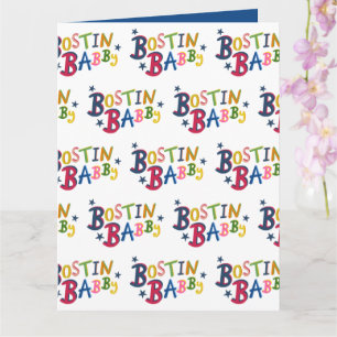 Cartão BOSTIN BABBY Black Country escreve New Baby Card