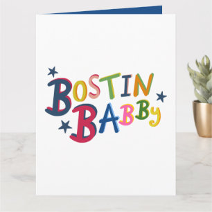 Cartão BOSTIN BABBY Black Country escreve New Baby Card