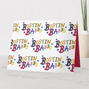 Cartão BOSTIN BABBY Black Country escreve New Baby Card