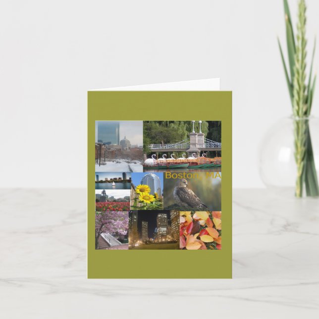 Cartão Boston, colagem da foto das MÃES por Celeste (Frente)