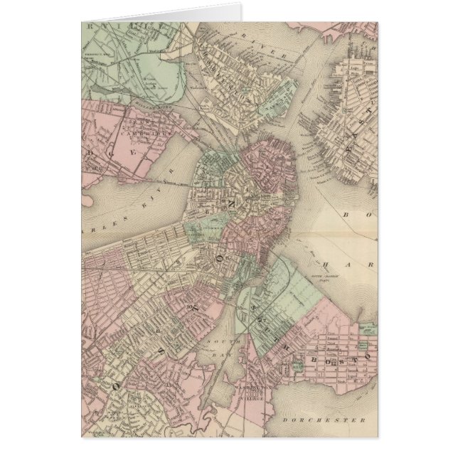 Cartão Boston e vizinhança (Frente)