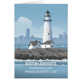 Cartão Boston Lighthouse Card