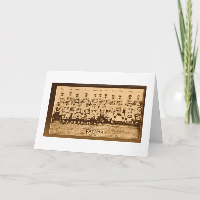 Cartão Boston Red Sox Baseball 1913 (Frente)