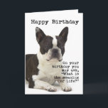 Cartão Boston Terrier Birthday Card<br><div class="desc">This funny Boston Terrier Birthday Card isn't JUST for any Boston Terrier lovers.</div>