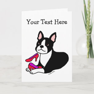 Cartão Boston Terrier Mãe (presentes no Dia de as mães)