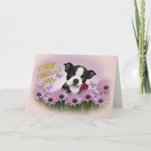 Cartão Boston Terrier Mother's Day Card