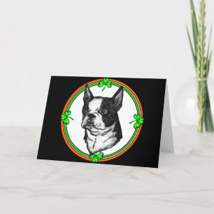 Cartão Boston Terrier St. Pattys