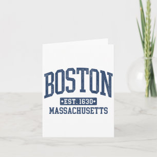 Cartão Boston Vintage Sports Design Boston Machusets Mães