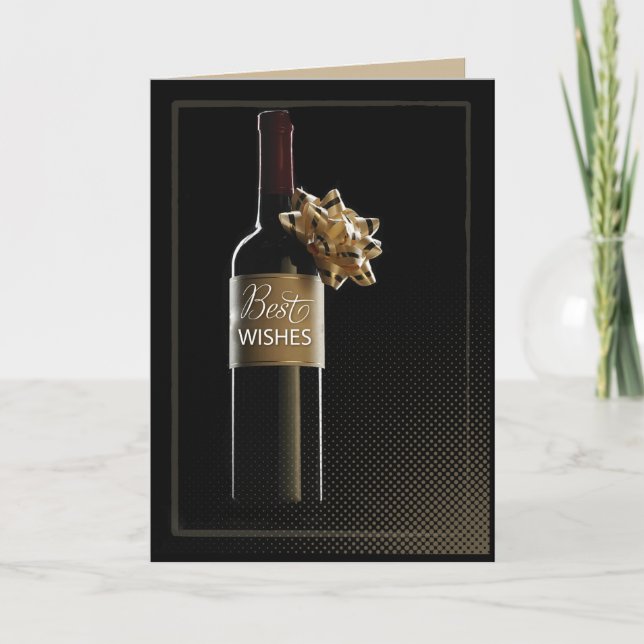 Cartão Bota de vinho para Parabéns de casamento (Frente)