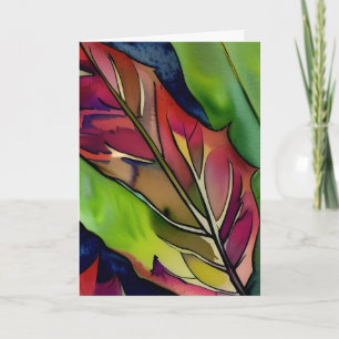 Cartão Botânica bonito Pensando em sua amizade