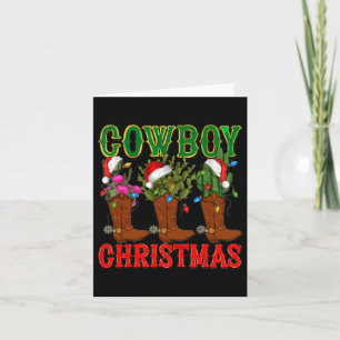 Cartão Botas De Natal E Homens Do Cactus Xmas Pjs Wom