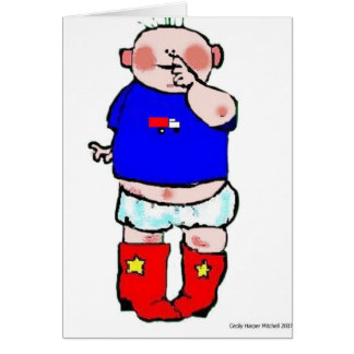 Cartão Botas de vaqueiro vermelhas