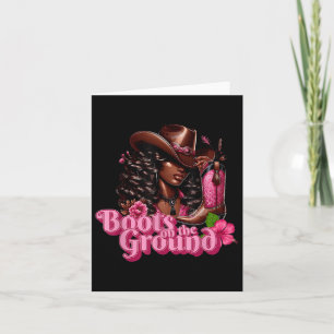 Cartão Botas Rosa Negra No Chão