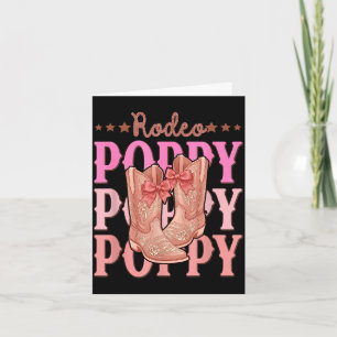 Cartão Botas rosa papoula rodeio coquette vaqueira aniver