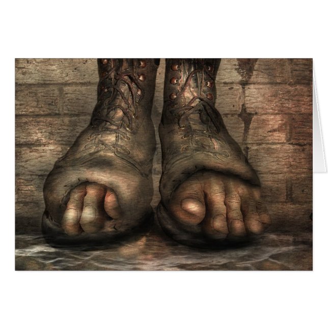 Cartão Botas velhas (Frente Horizontal)