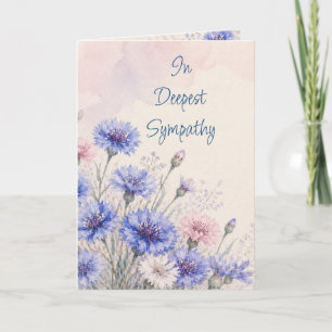 Cartão Botões de Solteiro Flor de Milho Floral Pêsames