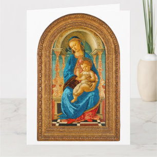 Cartão Botticelli (1445-1510) Madonna & Criança Enthroned