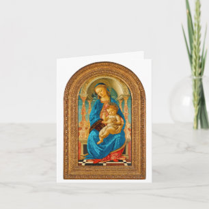 Cartão Botticelli (1445-1510) Madonna & Criança Enthroned
