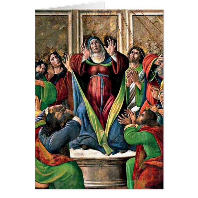 Cartão Botticelli - A Descida do Espírito Santo (Frente)