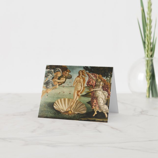 Cartão Botticelli The Birth of Venus Note Card (Frente)
