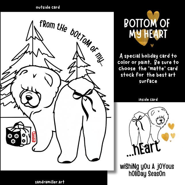 Cartão BOTTOM OF MY HEART chow holiday (Criador carregado)