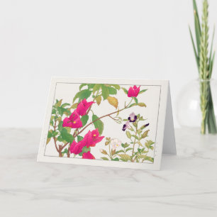 Cartão Bougainvillea, flor de osso selvagem de Tanigami K