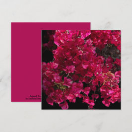 Cartão Bougainvillea Red Tropical Vining Shrub Foto